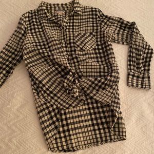 Black & White Oversized Button Up